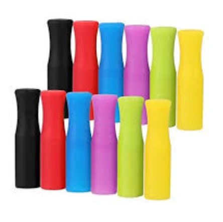 Multicolored Silicone Straw Tips