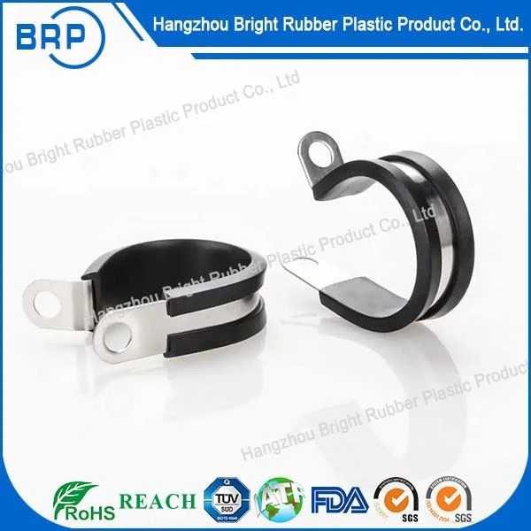 Stainless Steel Cable Tube Clamp, Rubber Cushioned Insulated Wire Clamp, Metal Pipe Clamp